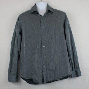 Brioni Men Dress Shirt Button Long Sleeve Collar (L - 46 Chest)